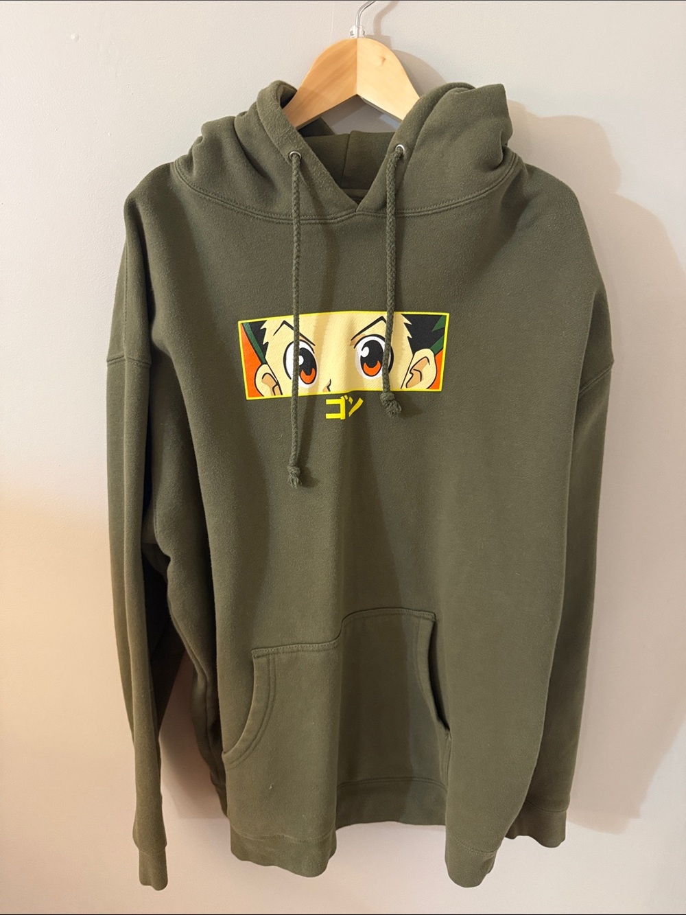 Hypland x HxH Olive Green Gon Graphic Hoodie